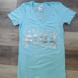 "Pink' v-neck t-shirt